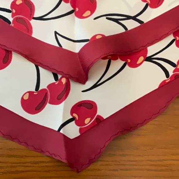 Coach Diamond Cherry Silk Scarf - Picture 6 of 10